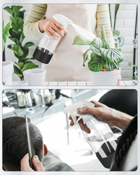 Rionisor glass spray bottle with labels for easy identification