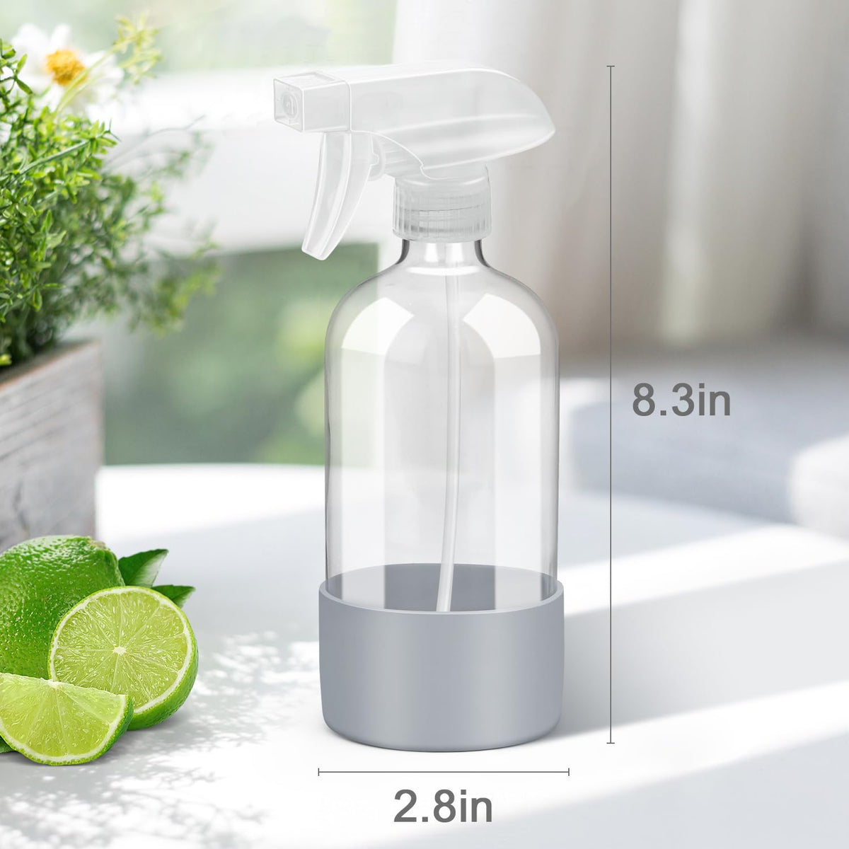Rionisor Glass Spray Bottle with liquid inside