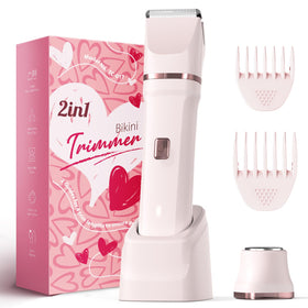 Risina 2-in-1 Bikini Trimmer front view with detachable heads