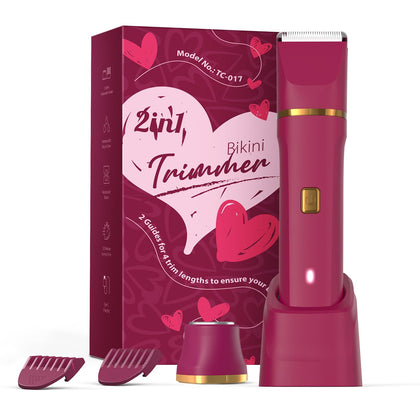 Risina 2-in-1 Bikini Trimmer front view with dual heads