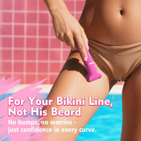 Risina Bikini Trimmer in shower setting demonstrating waterproof feature