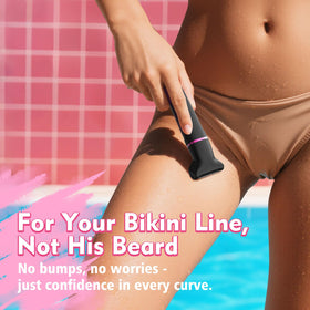 Risina Bikini Trimmer showing charging dock and cable
