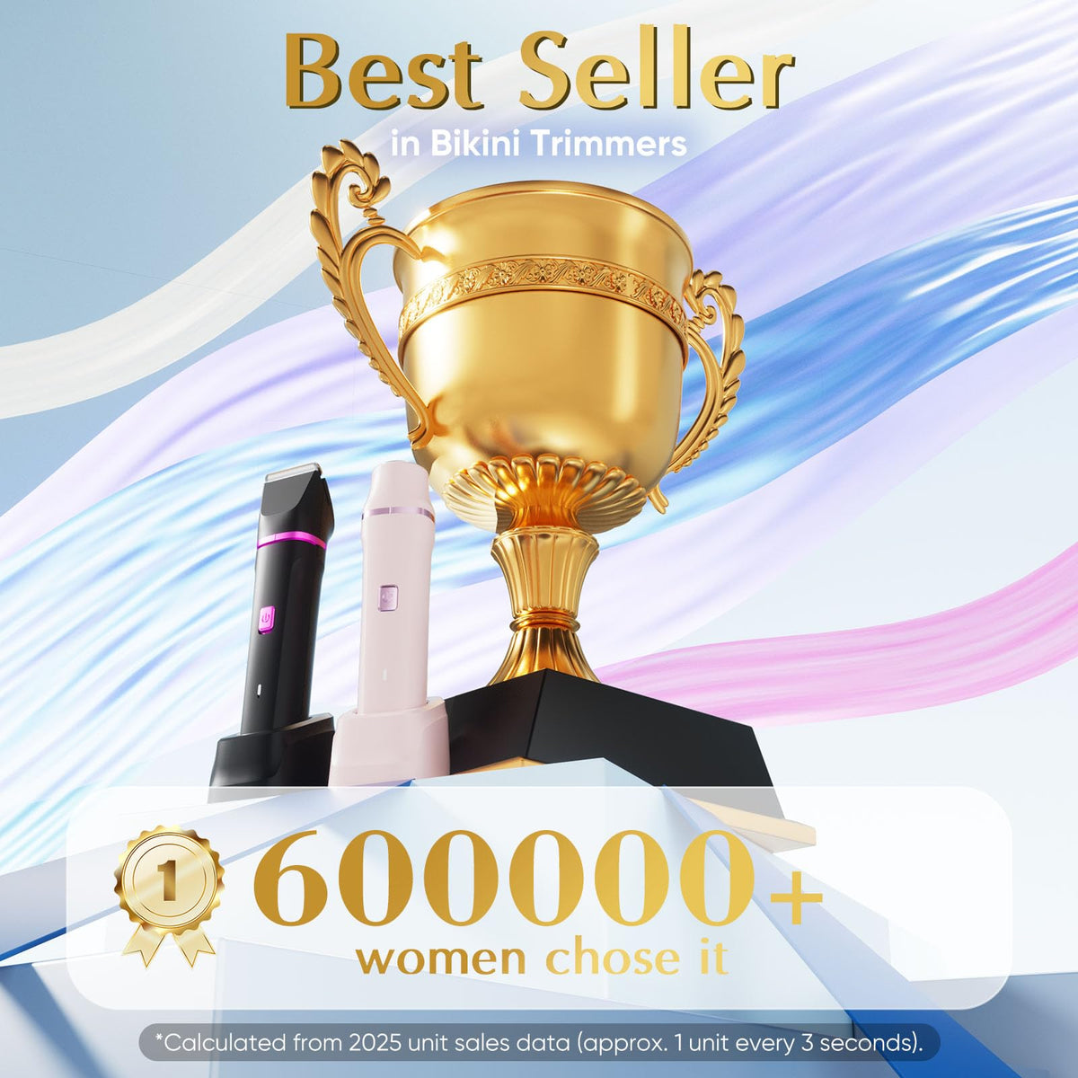 Risina Bikini Trimmer side view showing ergonomic grip