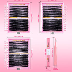 RITALASH 60D cluster lashes displayed