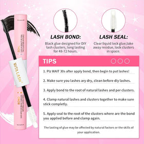 RITALASH Lash Clusters Kit in use on a model's eyes
