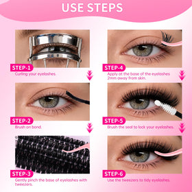 RITALASH Lash Clusters Kit with tools on a vanity