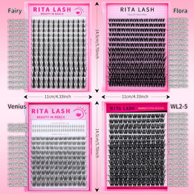 RITALASH Venus Lash Clusters in use on model's eyes