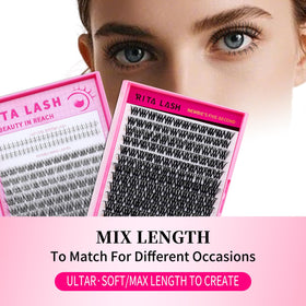 RITALASH Venus Lash Clusters showing individual lash details