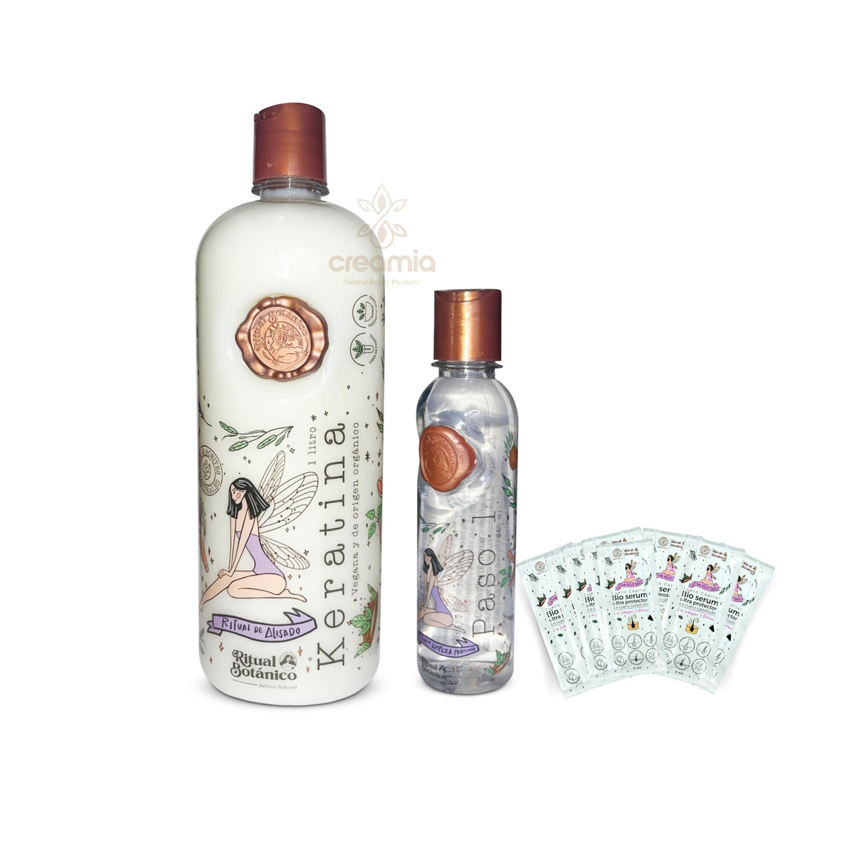 Ritual Botanico Organic Hair Relaxer Kit 1L with shampoo and bioserums