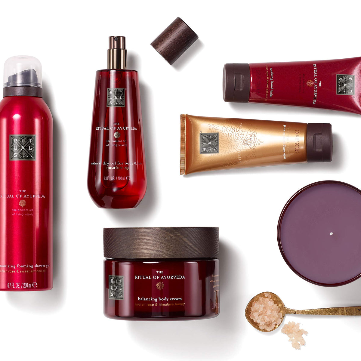 RITUALS The Ritual of Ayurveda Foaming Shower Gel lifestyle scene in bathroom