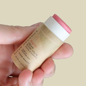 River Organics Cream Blush Stick Peachy texture close-up