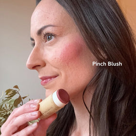 River Organics Cream Blush Stick swatch on skin
