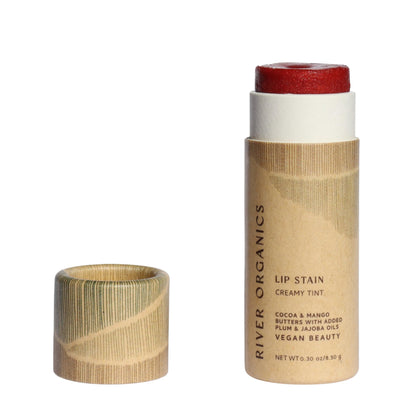 River Organics Organic Lip Stain Pomegranate front view