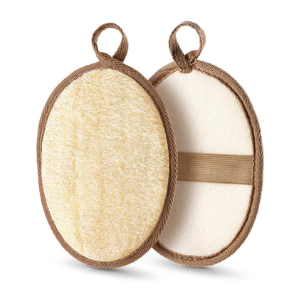 RIYNIBIY Natural Loofah Exfoliating Body Scrubber front view