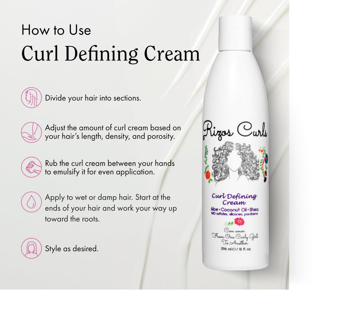 Rizos Curls Travel Curl Defining Cream 2.5 oz lifestyle shot