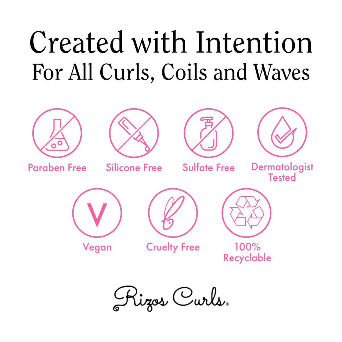 Rizos Curls Trio Bundle showing product textures on a surface