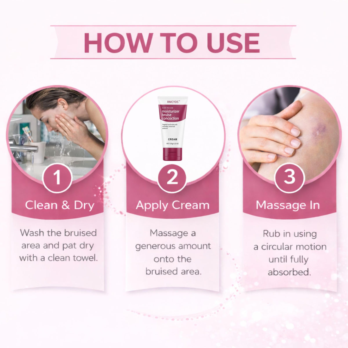 RMCYDS Arnica Bruise Cream lifestyle scene with user