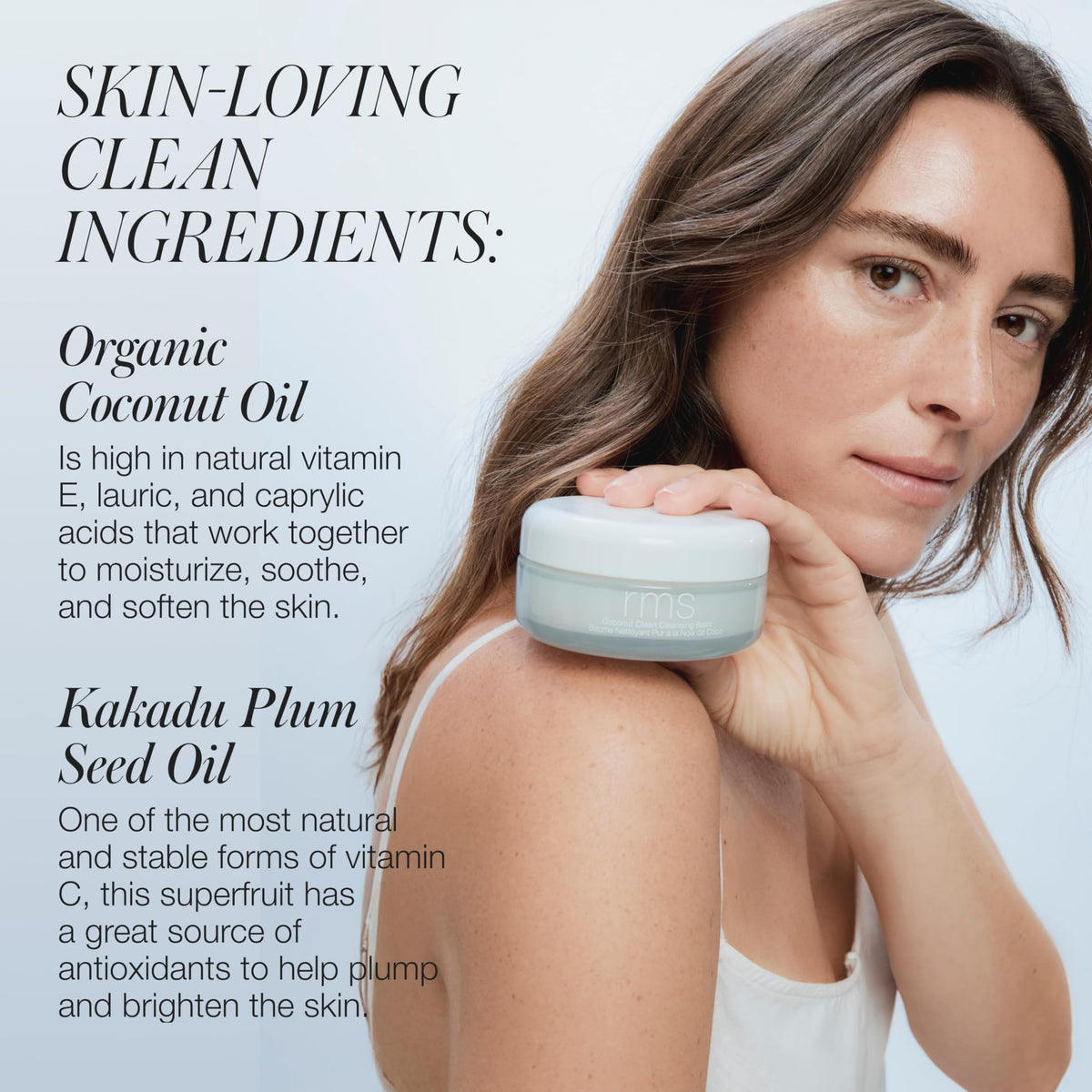 RMS Beauty Coconut Clean Cleansing Balm application on skin