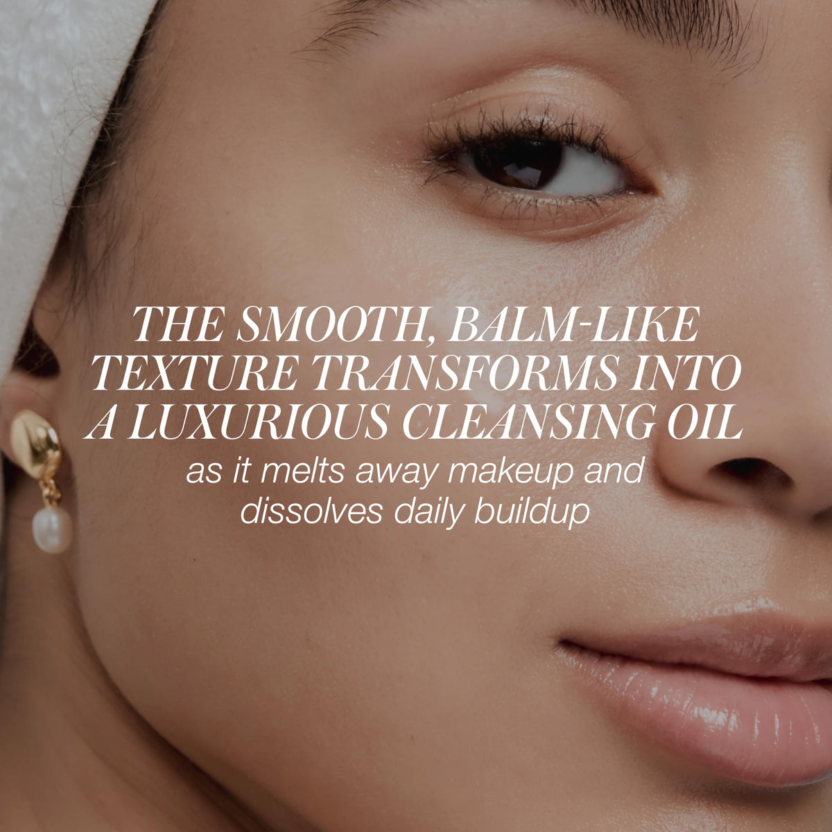 RMS Beauty Coconut Clean Cleansing Balm with a towel
