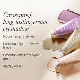 RMS Beauty Eyelights Cream Eyeshadow application with brush