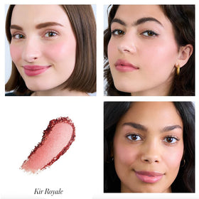 RMS Beauty ReDimension Hydra Powder Blush in hand with natural light