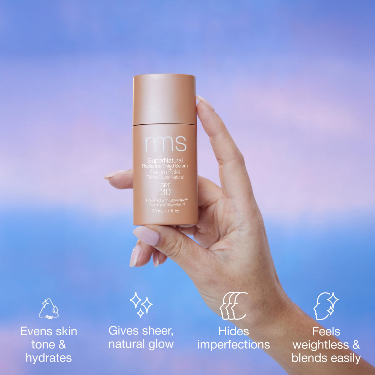RMS Beauty SuperNatural Radiance Serum SPF 30 with natural ingredients