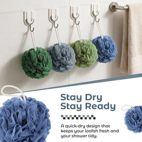 RNOAFMU loofah sponge in green colour, side view