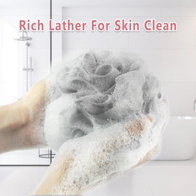 RNOAFMU loofah sponge in grey with rich foam