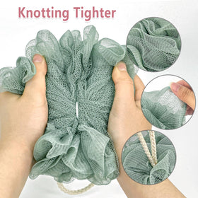 RNOAFMU loofah sponge in white with soft texture