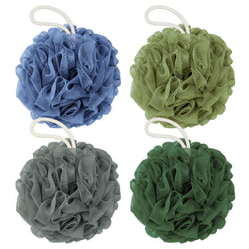 RNOAFMU Shower Loofah Bath Sponge 4 Pack in assorted colours