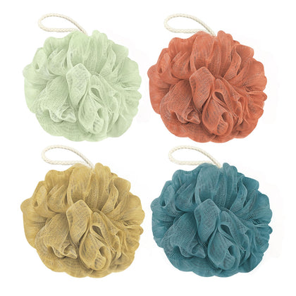 RNOAFMU Shower Loofah Bath Sponge pack in four colours