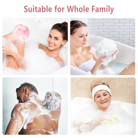 RNOAFMU shower loofah pack with all four colours
