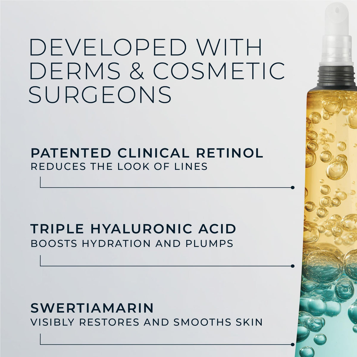 RoC Derm Correxion Fill + Retinol Serum on bathroom counter