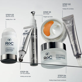 RoC Eye Repair Cream on a vanity table