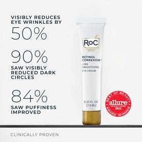 RoC Retinol Correxion Eye Cream Mini application on skin
