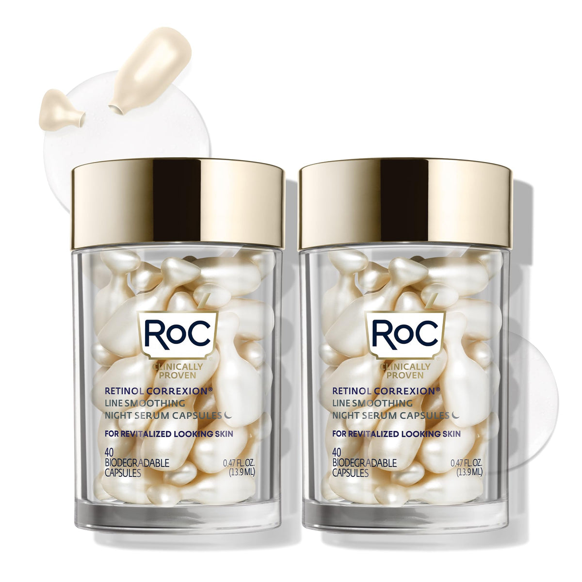 RoC Retinol Correxion Night Serum Capsules front view