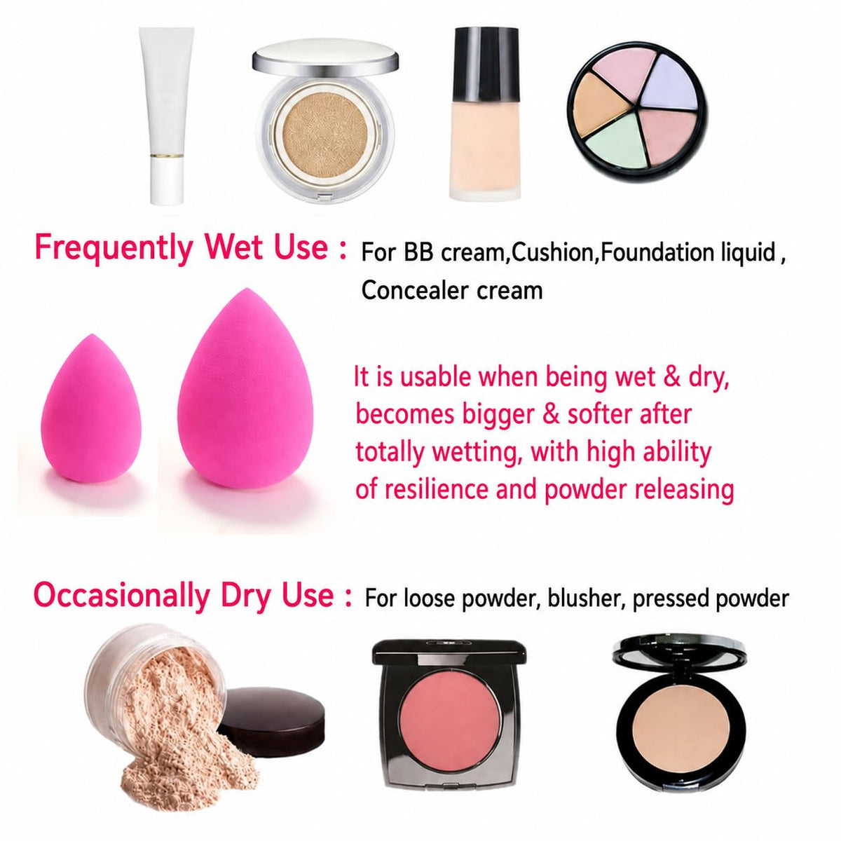 RockFancy Beauty Makeup Sponge on a makeup vanity