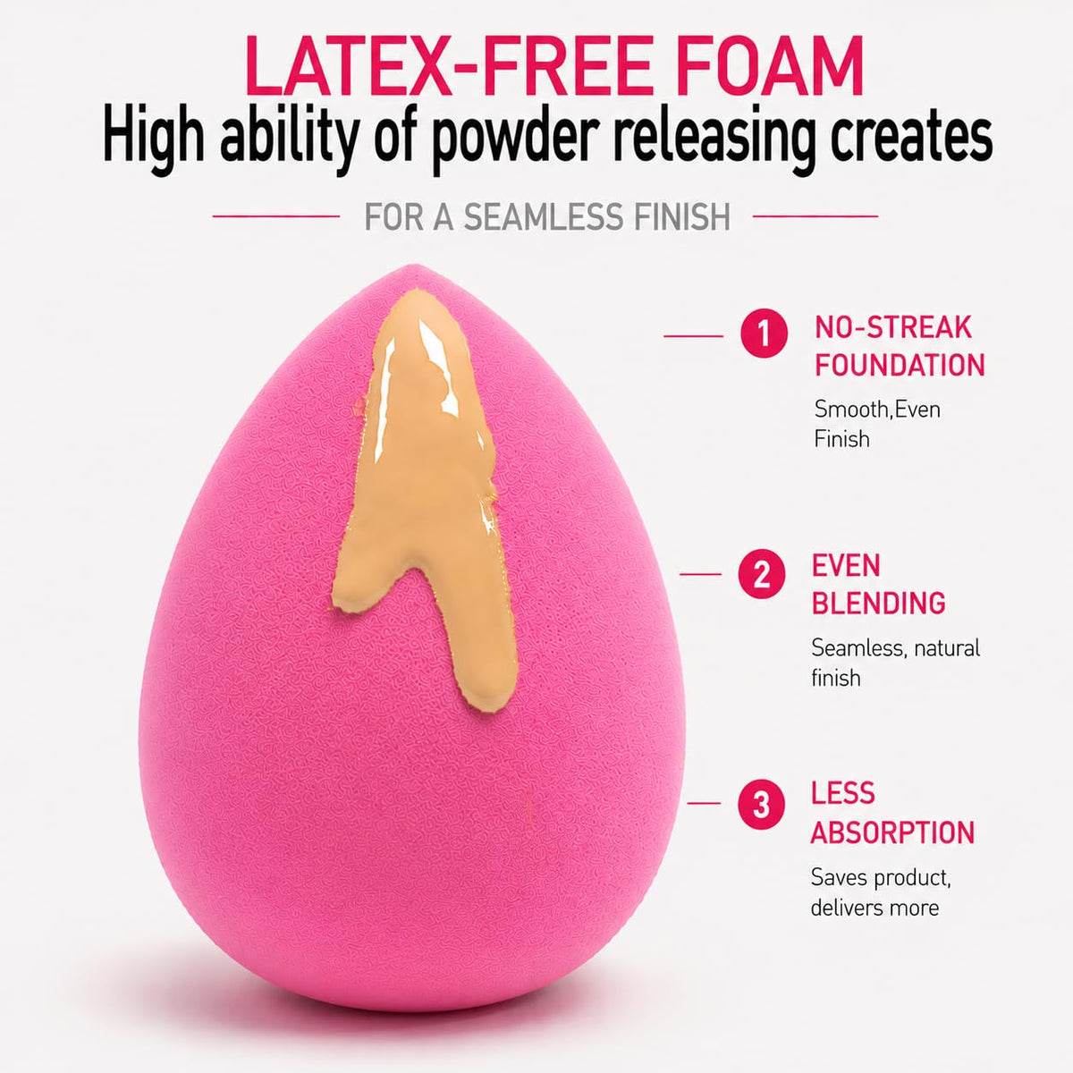 RockFancy Beauty Makeup Sponge with liquid foundation application
