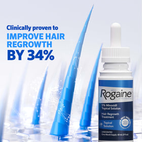Rogaine Extra Strength 5% Minoxidil Solution bottle side view