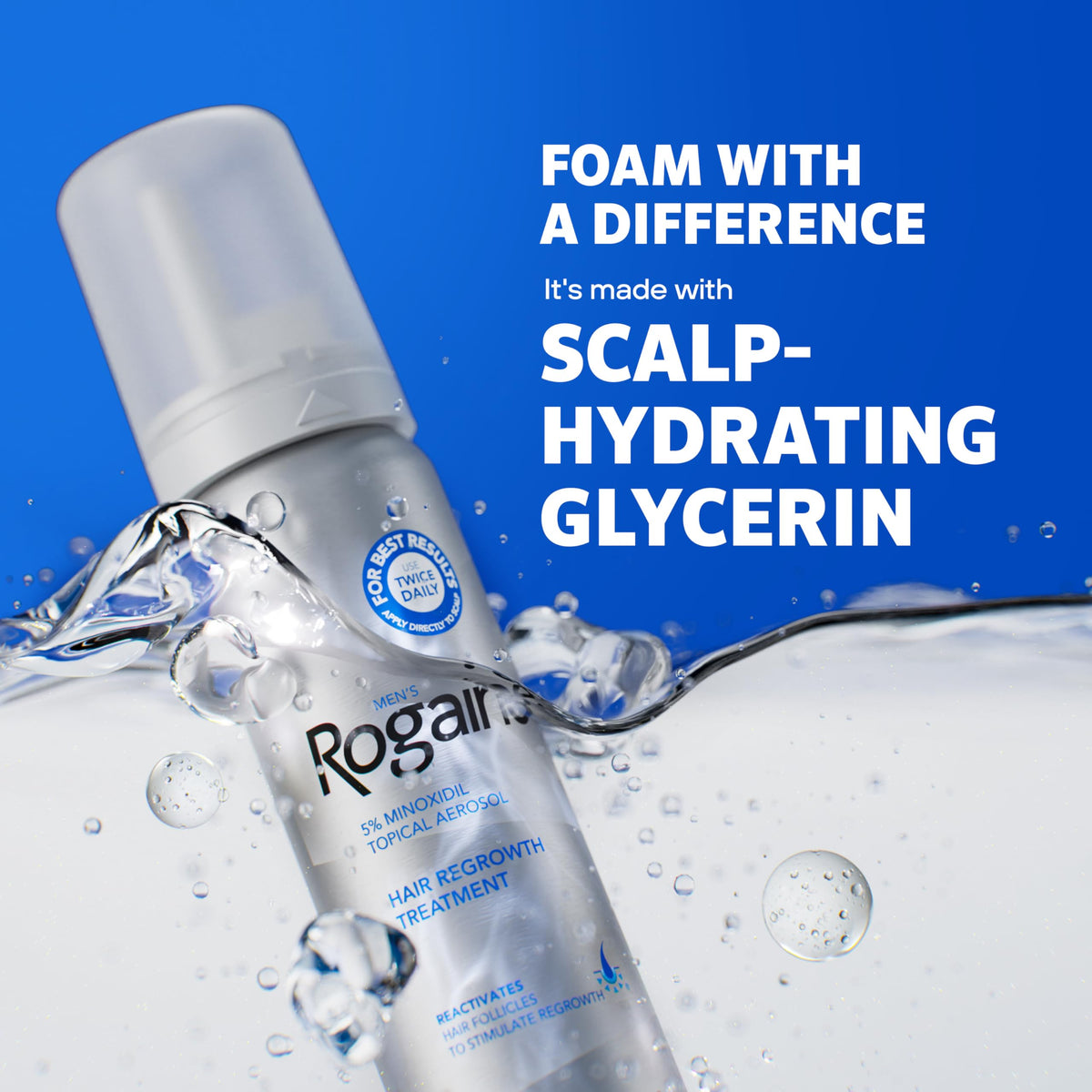 Rogaine Men's 5% Minoxidil Foam application process