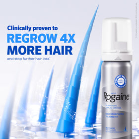 Rogaine Men's 5% Minoxidil Foam bottle side view