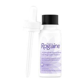 Rogaine Women's 2% Minoxidil bottle with cap