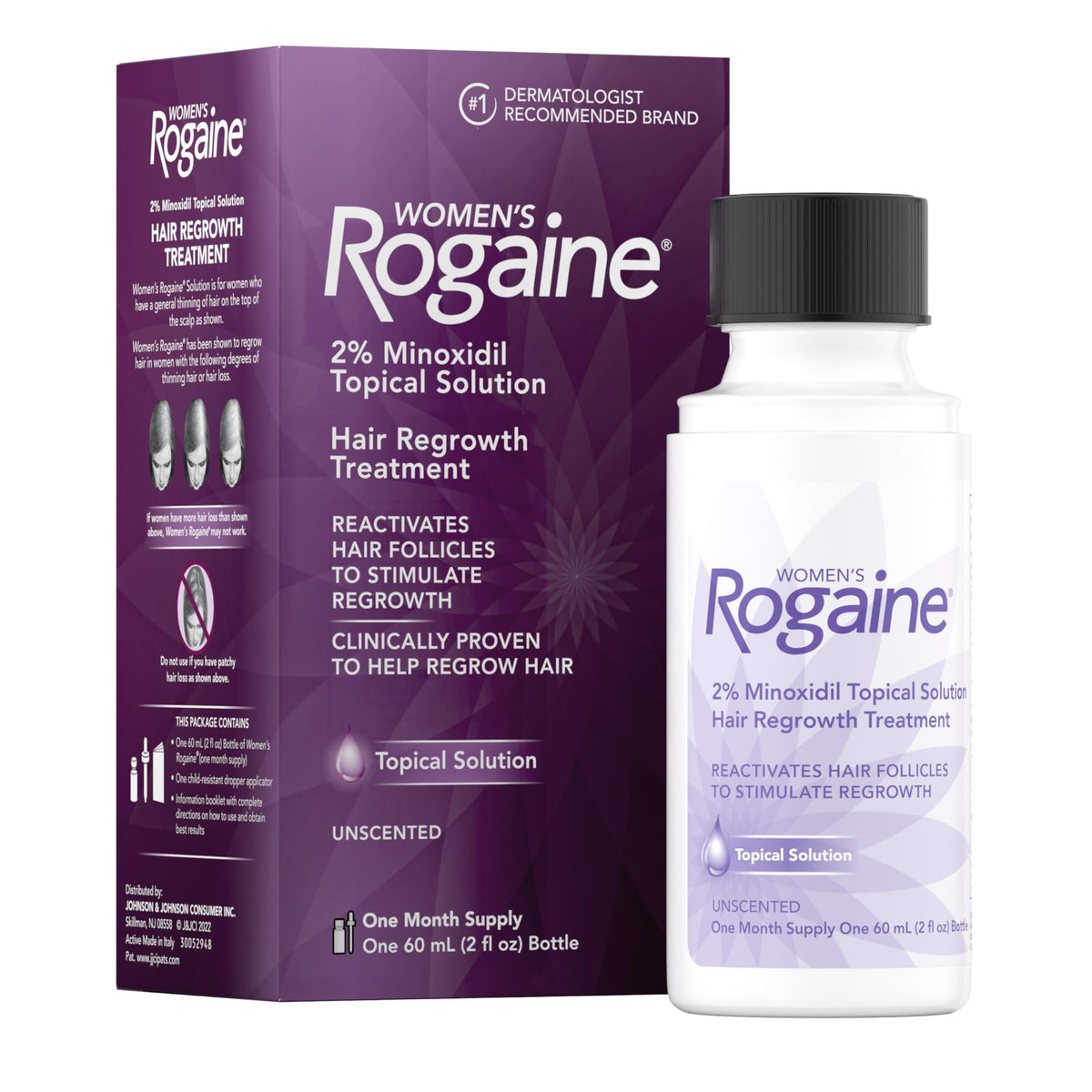 Rogaine Women's 2% Minoxidil Topical Solution 2 fl. oz front view