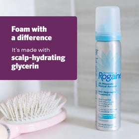 Rogaine Women's Hair Growth Foam 5% Minoxidil canister details