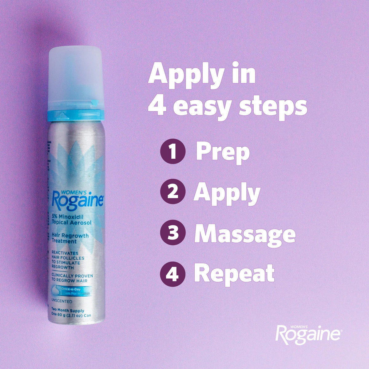 Rogaine Women's Hair Growth Foam 5% Minoxidil ingredients list