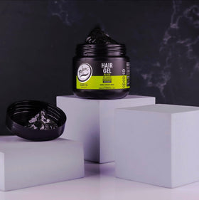 Rolda Black Hair Gel showing texture on palm