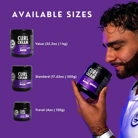 Rolda Curl Cream 255g back view with ingredient list