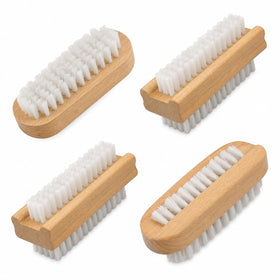 ROLECK 4 Pcs Wooden Nail Brushes set front view