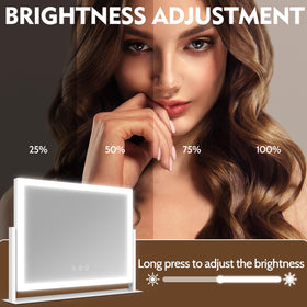 ROLOVE Lighted Makeup Mirror displaying warm white lighting