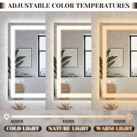 ROLOVE lighted vanity mirror in a stylish bathroom setting